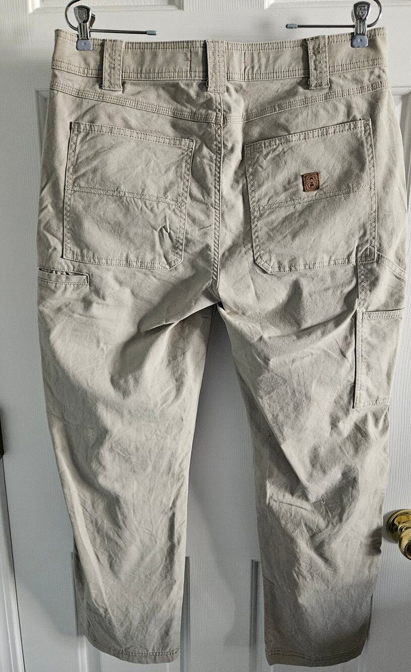 Men's Coleman Beige Carpenter Pants 32 x 30 Cotton Medium/Lightweight Everyday